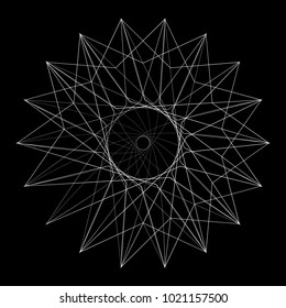 Festive geometric set stars and flowers pattern for gifts and holidays, for packaging, polygon, clothing, goods and logos