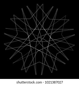 Festive geometric set stars and flowers pattern for gifts and holidays, for packaging, polygon, clothing, goods and logos