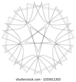 Festive geometric set stars and flowers pattern for gifts and holidays, for packaging, polygon, clothing, goods and logos
