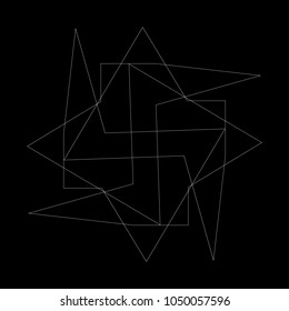 Festive geometric set stars and flowers pattern for gifts and holidays, for packaging, polygon, clothing, goods and logos