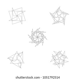 Festive geometric set stars and flowers pattern for gifts and holidays, for packaging, polygon, clothing, goods and logos