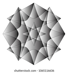 Festive geometric set stars and flowers pattern for gifts and holidays, for packaging, polygon, clothing, goods and logos