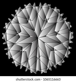 Festive geometric set stars and flowers pattern for gifts and holidays, for packaging, polygon, clothing, goods and logos