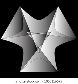 Festive geometric set stars and flowers pattern for gifts and holidays, for packaging, polygon, clothing, goods and logos
