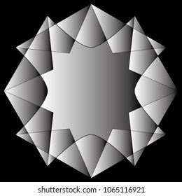 Festive geometric set stars and flowers pattern for gifts and holidays, for packaging, polygon, clothing, goods and logos