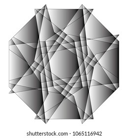 Festive geometric set stars and flowers pattern for gifts and holidays, for packaging, polygon, clothing, goods and logos