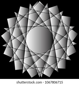 Festive geometric set stars and flowers pattern for gifts and holidays, for packaging, polygon, clothing, goods and logos