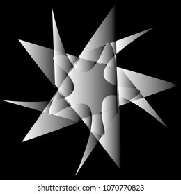 Festive geometric set stars and flowers pattern for gifts and holidays, for packaging, polygon, clothing, goods and logos