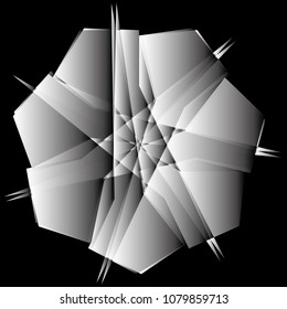 Festive geometric set stars and flowers pattern for gifts and holidays, for packaging, polygon, clothing, goods and logos