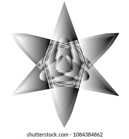 Festive geometric set stars and flowers pattern for gifts and holidays, for packaging, polygon, clothing, goods and logos