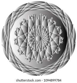 Festive geometric set stars and flowers pattern for gifts and holidays, for packaging, polygon, clothing, goods and logos
