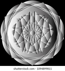 Festive geometric set stars and flowers pattern for gifts and holidays, for packaging, polygon, clothing, goods and logos