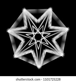 Festive geometric set stars and flowers pattern for gifts and holidays, for packaging, polygon, clothing, goods and logos