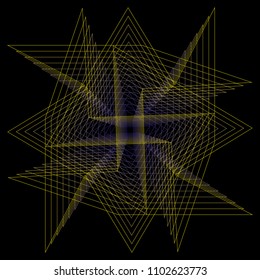 Festive geometric set stars and flowers pattern for gifts and holidays, for packaging, polygon, clothing, goods and logos