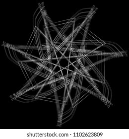Festive geometric set stars and flowers pattern for gifts and holidays, for packaging, polygon, clothing, goods and logos