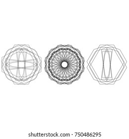 Festive geometric set stars and flowers pattern for gifts and holidays, for packaging, polygon, clothing, goods and logos