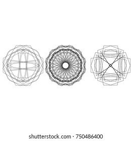 Festive geometric set stars and flowers pattern for gifts and holidays, for packaging, polygon, clothing, goods and logos