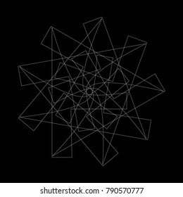 Festive geometric set stars and flowers pattern for gifts and holidays, for packaging, polygon, clothing, goods and logos
