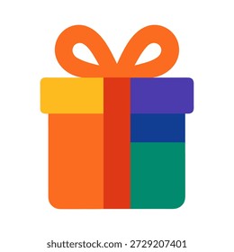 
Festive gift box adorned with an orange ribbon, perfect for holiday, birthday, celebration, and giftgiving themed projects.
