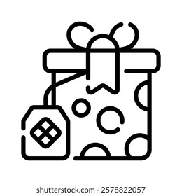 Festive gift box with decorations, symbolizing celebrations and generosity.