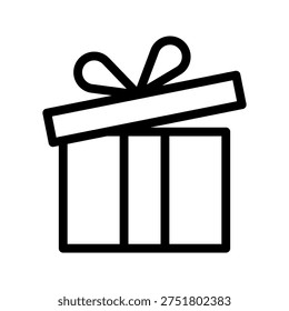 Festive Gift Box Icon for Presents, Celebrations, Holiday Surprises and Special Occasions