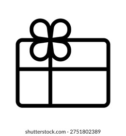 Festive Gift Box Icon for Presents, Celebrations, Holiday Surprises and Special Occasions