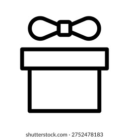 Festive Gift Box Icon for Presents, Celebrations, Holidays, and Special Occasions