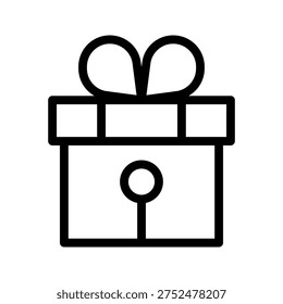 Festive Gift Box Icon for Presents, Celebrations, Holidays, and Special Occasions