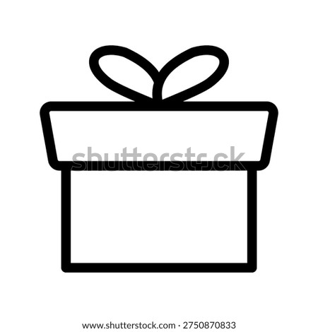 Festive Gift Box Icon for Presents, Celebrations, and Special Occasions
