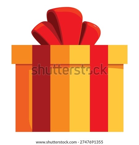 Festive gift box with a red bow, perfect for birthdays, holidays, or any special occasion