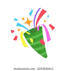 ilustración vectorial de regalo festivo para celebración, festival, cumpleaños, carnaval, fiesta, sorpresa, regalo, petardo, decoración y diseño. modificable por vector