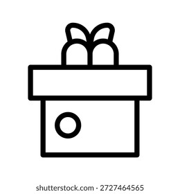 Conjunto de iconos de caja de regalo festivo para celebración, embalaje de regalo, ventas de vacaciones y comercio electrónico UI
