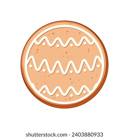 festive gingerbread cartoon. ginger cute, cake dessert, sweet man festive gingerbread sign. isolated symbol vector illustration