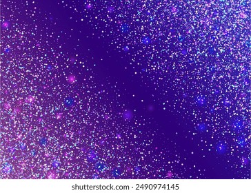 Festive Glitter. 3d Concept. Happy Colourful Explosion. Pink Glare Paper. Cristal Design. Falling Poster. Unicorn Confetti. Iridescent Sparkle. Purple Festive Glitter