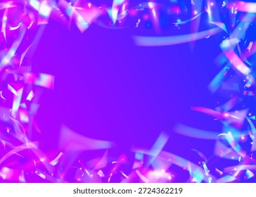 Festlicher Glitter. Blendung Textur. Art Irisierende Serpentine. 3D-Multifunktionsleiste. Explosionseffekt Isoliertes Poster. Fallende Flagge. violetter Laserhintergrund. Rosa festlicher Glitzer