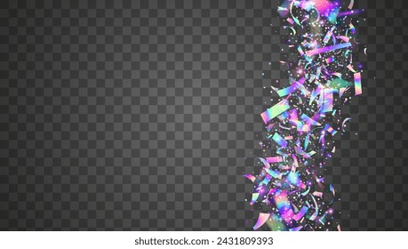 Festive Glitter. Purple Happy Paper. Neon Effect. Laser Concept. Holographic Sparkle. Disco Birthday Cristals. Digital Poster. Falling Ribbon. Pink Festive Glitter