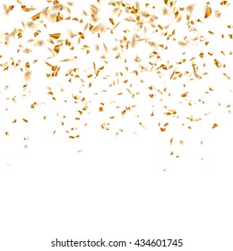 Festive Glittering Gold Confetti Falling. EPS 10 Vector File Included