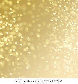 Festive glowing golden light effect, sparkling glittering decorative background