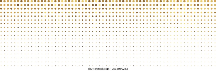 festliches Gold Fading Halbton Punkte breites Muster Textur Hintergrund