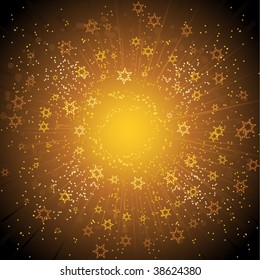 Festive gold star background