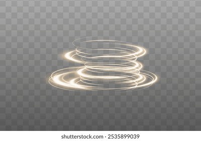 Festive gold stripe on transparent background. gold curl twirl for the holidays. gold colored curve rope. Vector png twirl, line, curve, rope, stripe design element.	
