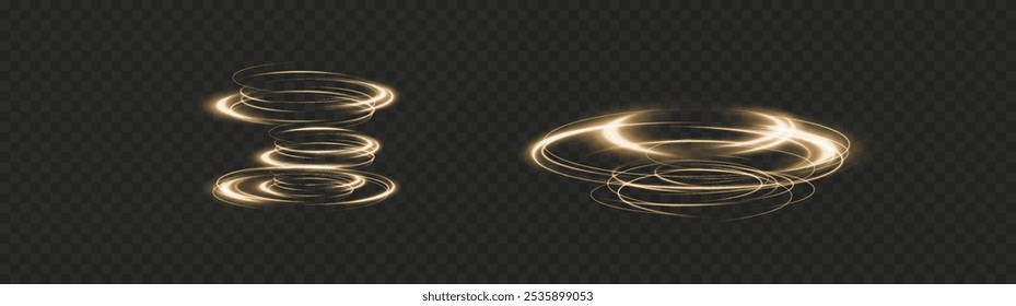 Festive gold stripe on transparent background. gold curl twirl for the holidays. gold colored curve rope. Vector png twirl, line, curve, rope, stripe design element.	
