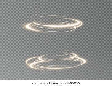 Festive gold stripe on transparent background. gold curl twirl for the holidays. gold colored curve rope. Vector png twirl, line, curve, rope, stripe design element.	
