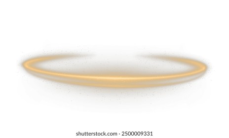 Festive gold stripe on white background. Yellow curl twirl for the holidays. Gold colored curve rope. Vector png twirl, line, curve, rope, stripe design element.	
