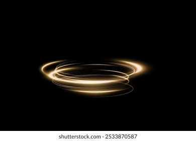  Festive gold stripe on white background. gold curl twirl for the holidays. gold colored curve rope. Vector png twirl, line, curve, rope, stripe design element.