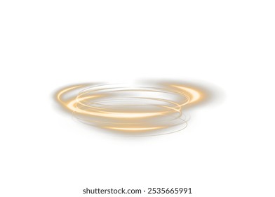 Festive gold stripe on white background. gold curl twirl for the holidays. gold colored curve rope. Vector png twirl, line, curve, rope, stripe design element.	
