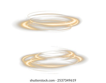 Festive gold stripe on white background. gold curl twirl for the holidays. gold colored curve rope. Vector png twirl, line, curve, rope, stripe design element.	
