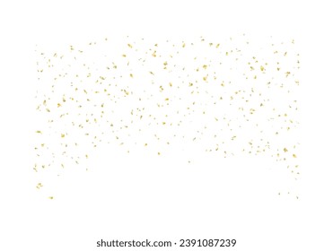 Fondo festivo de confeti dorado. Ilustración vectorial. 