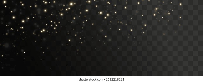 festive golden dust and sparkle background featuring glowing stars, magic particles, and shiny confetti. Perfect for Christmas, celebration designs, or any sparkling holiday theme