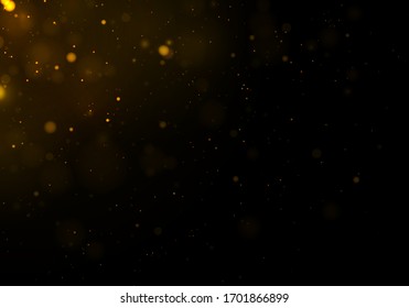 Festive golden luminous background with colorful lights bokeh. Light abstract glowing bokeh lights. Magic concept. Christmas concept.